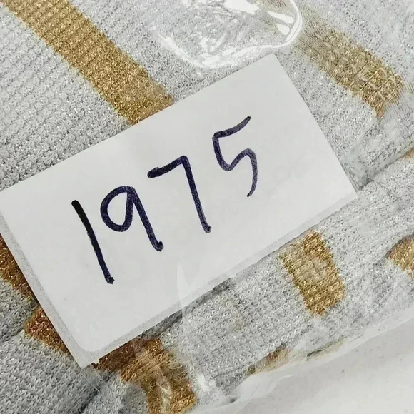 Antro Vanessa virginia Mock Striped pullover Shimmer Keyhole Sweater Women's XL - Picture 8 of 8